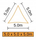 Størrelse trekantet 5x5x5 meter thumbnail