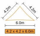 Størrelse trekantet 4,2x4,2x6 meter thumbnail