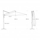 Parasoll Icon T¹ Premium Firkantet 350x350cm Havana thumbnail