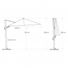 Parasoll Challenger T² Premium Rund Diameter 350cm Manhattan - Stolpe Antrasitt thumbnail