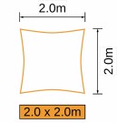 Størrelse firkantet 2x2 meter thumbnail
