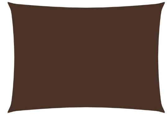 Solseil Vanntett Rektangel 6x5m Brunsvart