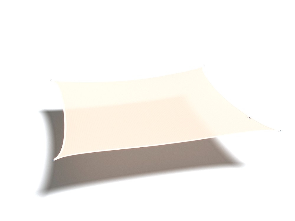 Solseil Skygge Firkantet 5x5m Offwhite Nesling Proff